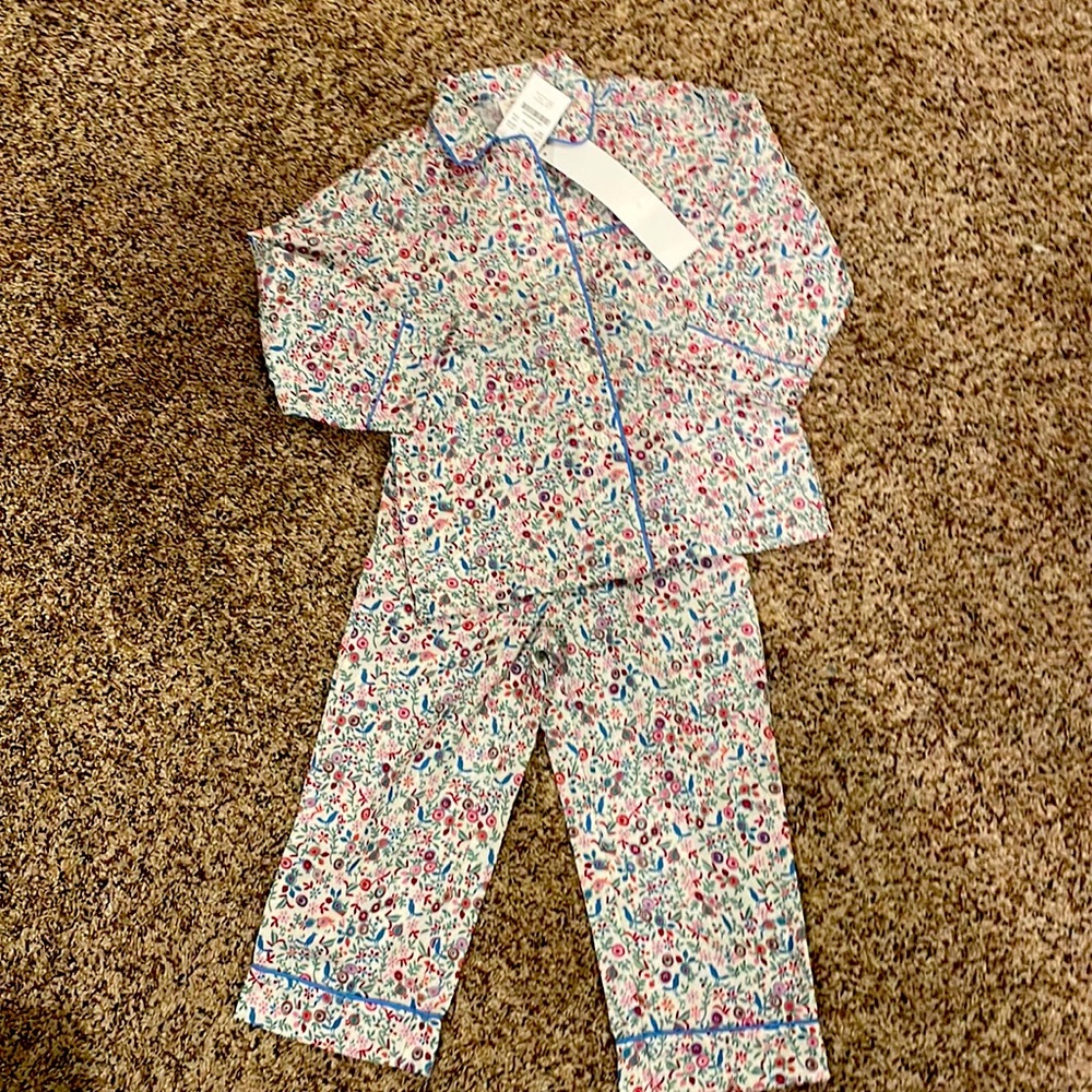 CREWCUTS J CREW NWT adorable two-piece bird print pajamas - Picture 1 of 7